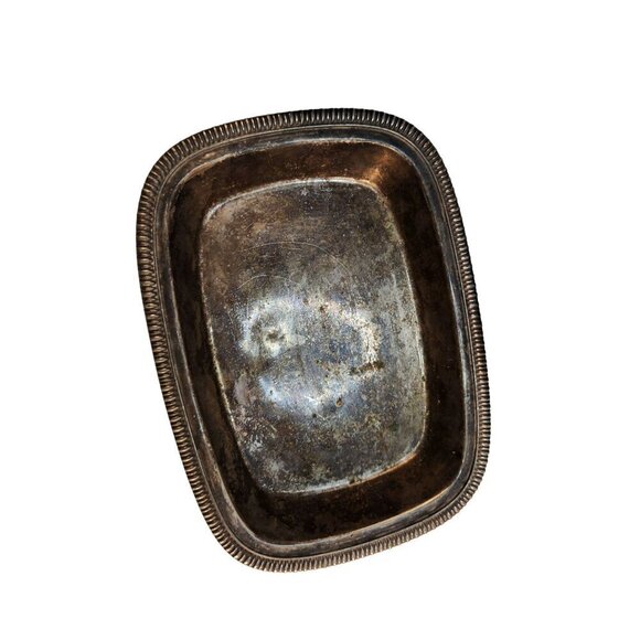 Charles Baller, Antique Silver-Plated Rectangular Serving Butter Dish With Lid & - Picture 7 of 10